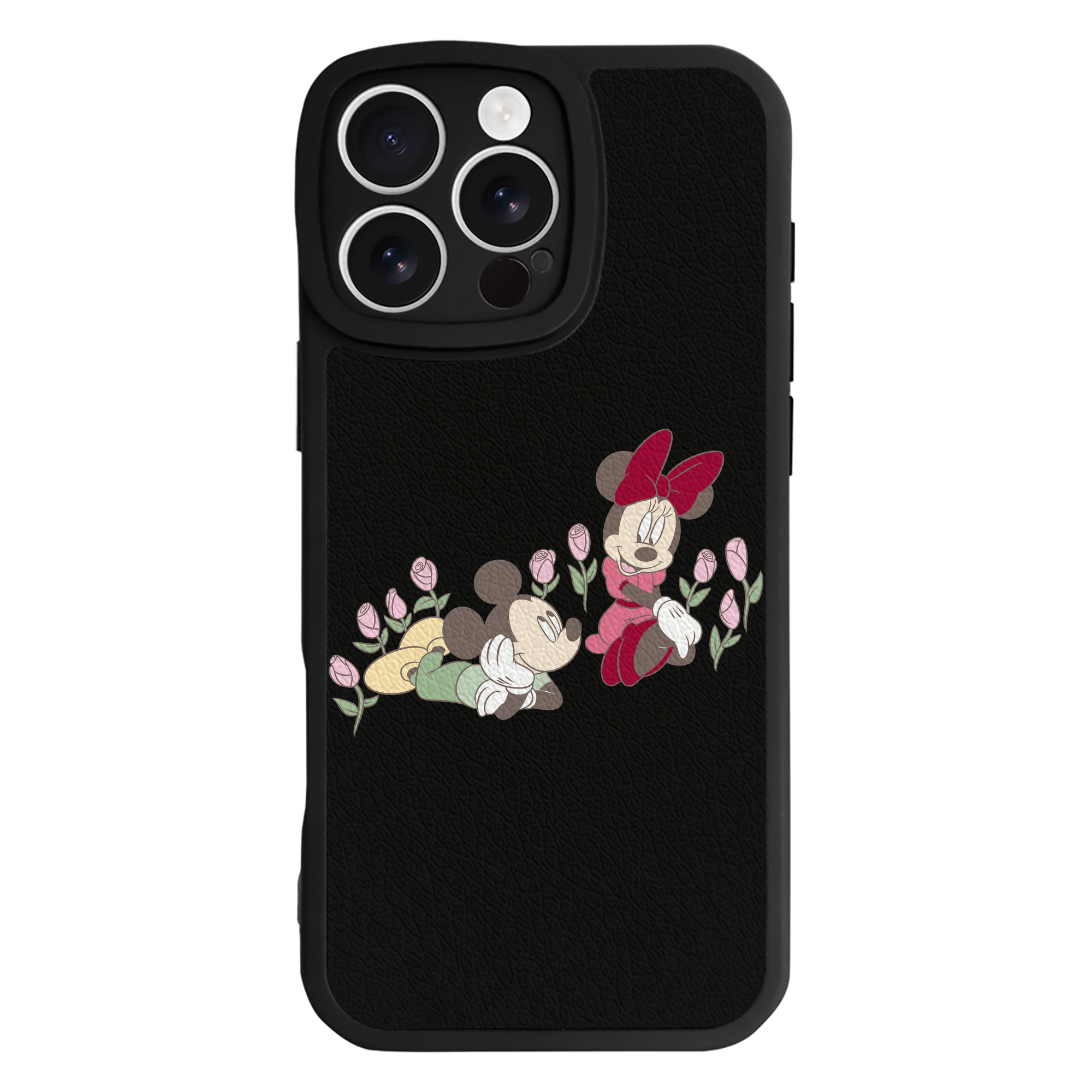 （画像用） ミッキーマウス Mickey Mouse 【iPhone 16シリーズ対応】シリコンスマホケース（レザー調） 材質：シリコン